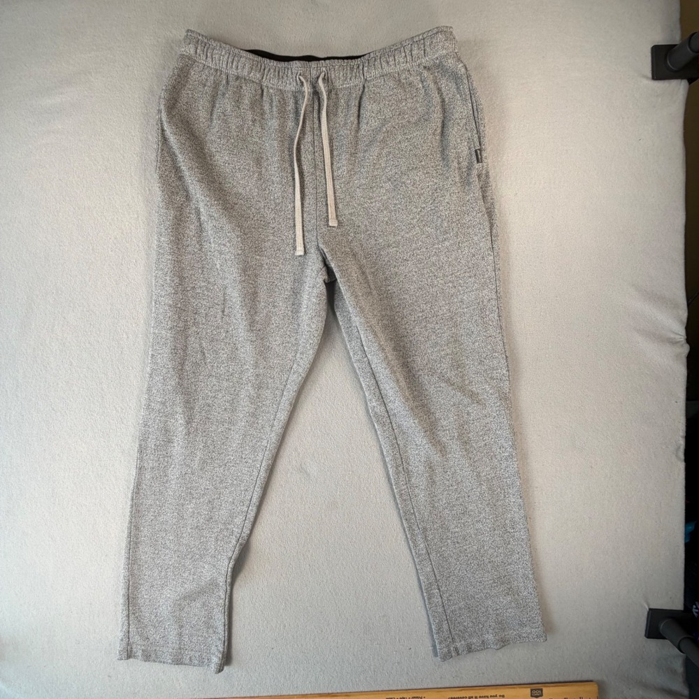 Eddie Bauer Lounge Pants Mens Large Gray Marl Fleece Knit Jogger Pajama Bottoms